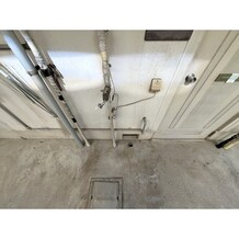 屋外洗濯機置き場